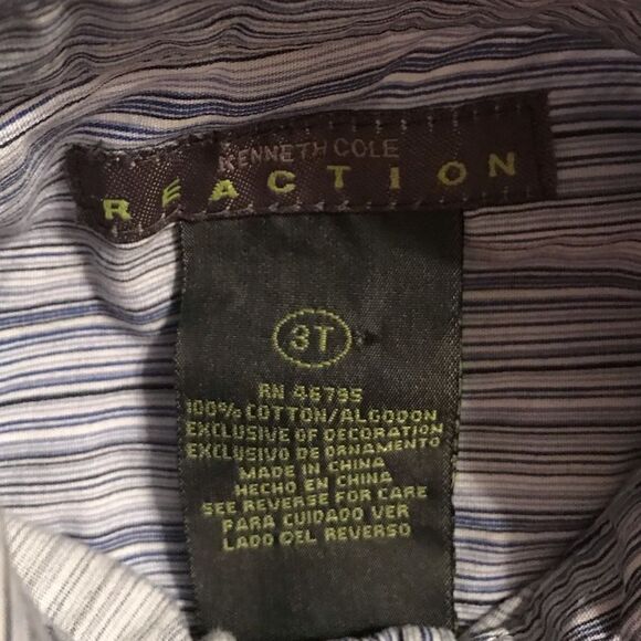 Kenneth Cole Reaction Boy’s Multicolored Long Sleeve Button Down Shirt - Picture 2 of 4